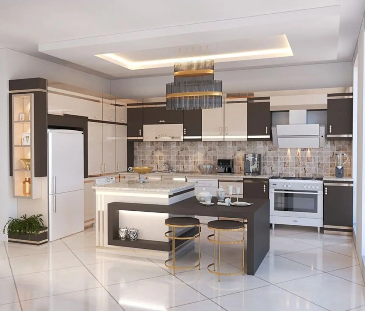 beautiful Kitchen cabinet and tail Ideas