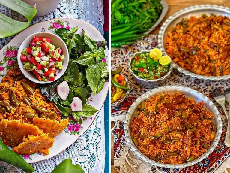 طرز تهیه لوبیا پلو با گوشت خورشتی؛ ادویه ها و چاشنی هایی که خوشمزه ترش میکنه