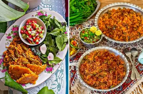 طرز تهیه لوبیا پلو با گوشت خورشتی؛ ادویه ها و چاشنی هایی که خوشمزه ترش میکنه