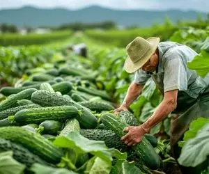 کشاورزی مدرن؛ چند میلیون تن خیار تو گلخونه بدون خاک کاشتن خیارا عین گوشواره آویزونن