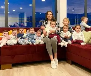 مادر 11 فرزند همچنان به دنبال بچه دار!