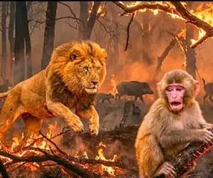 مستند حیات وحش؛ شیر؛ میمون