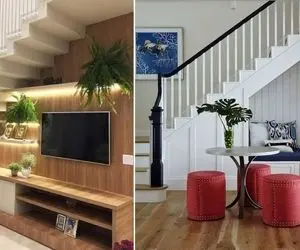 شیک ترین ایده های طراحی زیر راه پله / این تیکه از خونه رو نذار پرت بمونه خلاق باش