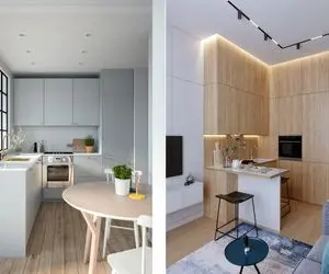 چطور آشپزخانه L شکل رو شیک و کاربردی بچینیم؟/آشپزخانه L شیک، مرتب و همه‌ چیز در دسترس