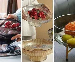 میوه خوری های شیشه ای فاخر؛ با ظاهر لاکچری و طراحی پیچیده اینا پذیراییت بوی پول میده