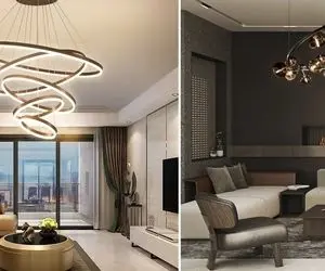 لوسترهای جذاب برای پذیرایی 30 متری / سبکای متفاوت لوستر واسه دکورای مختلف خونه​