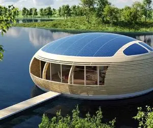 معماری خلاقانه؛ وسط دریا مینی خونه دایره ای ساخته اعیونی و مدرن میری تو انگار 100متره