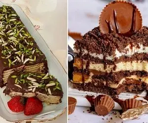 طرز تهیه کیک یخچالی/ اگه فر نداری یا حوصله خمیر درست کردن نداری این دسر جوابه