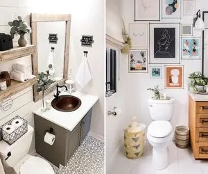 ایده های ارزان برا تغییر دکوراسیون دستشویی / اتاق فکر خونتو اینجوری جینگیل  پینگیل کن