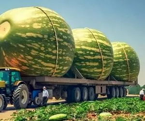 کشاورزی نوین؛ واسه سمپاشی این باغ چند 1000 هکتاری هندوانه هواپیمای مخصوص آوردن