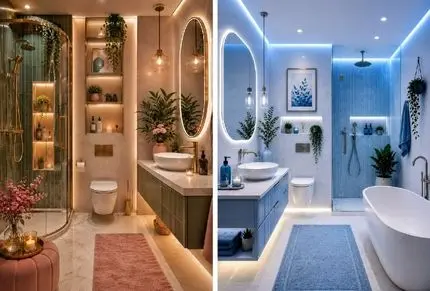 تبدیل حمام ساده به اسپای مدرن و لوکس؛ بدون بازسازی و تنها با چند عنصر و رنگ شیک