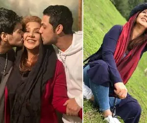 کریسمس بازی "نسرین مقانلو" تو تگزاس؛ خانوم تو بغل آقاشون چه ذوقی کرده!
