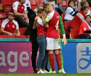 (عکس) اشک‌های تلخ همسر کریستین اریکسن