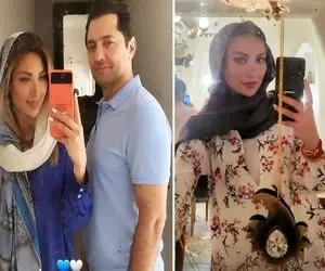 چشمای بهرام رادان میون تیپ تیرش چه روشن ترم شده چشمو میزنه؛ همسرشو از دیزنی آورده