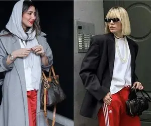 حضور نیکی مظفری در نمایشگاه نقاشی برادر گلشیفته فراهانی با استایل پاییزه و شیک ترکوند