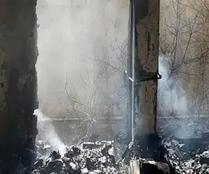 نجات نفس گیر 2 کرجی از میان دود و آتش