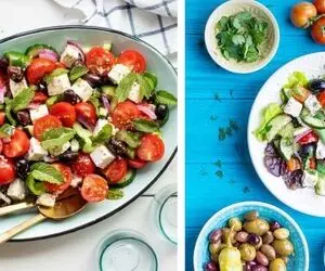 طرز تهیه سالاد یونانی / یه شام سبک اما مقوی واسه شبای گرم تابستون