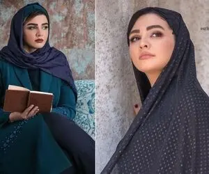 "سیما خضرآبادی" جلو مجسمه اونور آبی یجور ژست گرفته اروپاییا؛ با آقاش از ژذابای روزگارن!