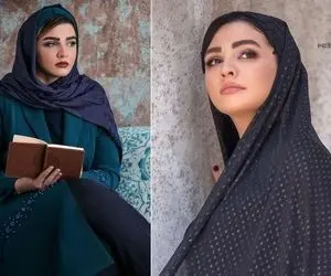 "سیما خضرآبادی" جلو مجسمه اونور آبی یجور ژست گرفته اروپاییا؛ با آقاش از ژذابای روزگارن!