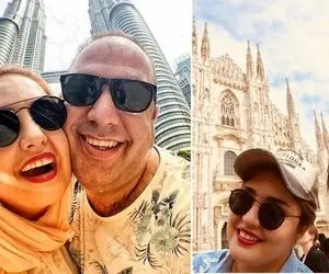 سلفی شیطون بلای "نرگس محمدی" با دوتا کُپ خودش؛ دندون خرگوشیارووو چه کامپوزیتی زدن!