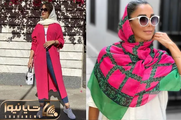 شال برای مانتو سرخابی