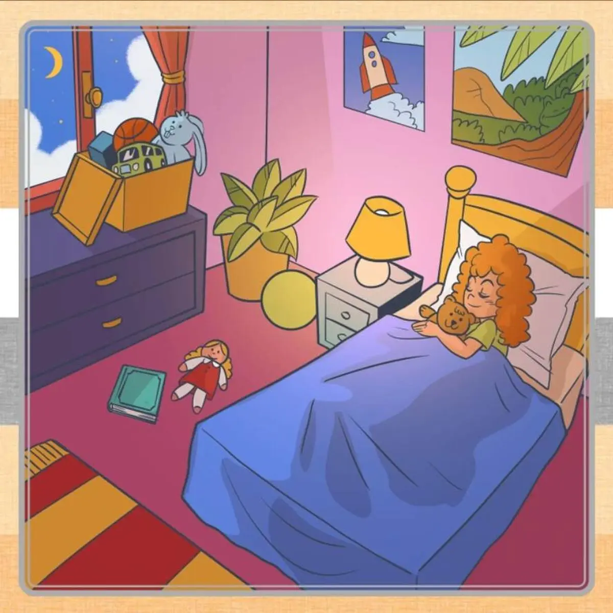 find the frog in girls bedroom