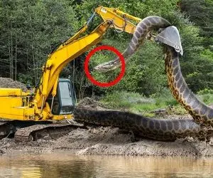 از جذابیت های حیات وحش؛ مارهای پیتون بزرگ دنیا که فقط لودر میتونه بلندشون کنه