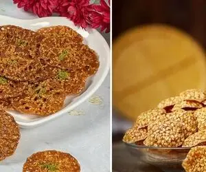 سوهان کنجدی ترد و خوشمزه / سه سوته یه سوهان خونگی و عالی درست کنید