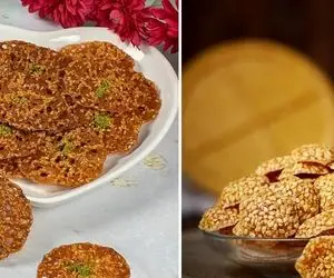 سوهان کنجدی ترد و خوشمزه / سه سوته یه سوهان خونگی و عالی درست کنید