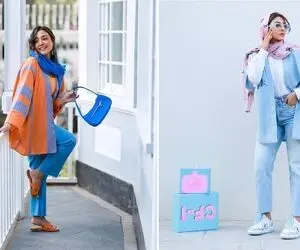 معجزه رنگ آبی در استایل تابستانی زنانه؛ به نظرت مانتو آبی با شلوار جین بهتره یا سفید؟