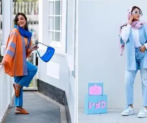 معجزه رنگ آبی در استایل تابستانی زنانه؛ به نظرت مانتو آبی با شلوار جین بهتره یا سفید؟