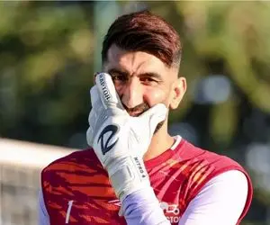 (عکس) واکنش بیرانوند به حذف تراکتور از جام حذفی 