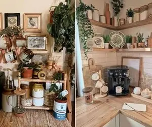 چیدانه خیلی قشنگ؛ جای خنزر پنزر واسه چیدمان روی کابینت کافی بار بزن خیلی لاکچری میشه