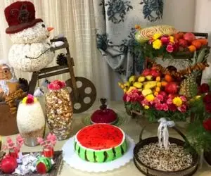 ایده های خلاقانه؛ تزئین پشمک و پف فیل یلدایی