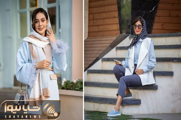 مانتوی آبی آسمانی