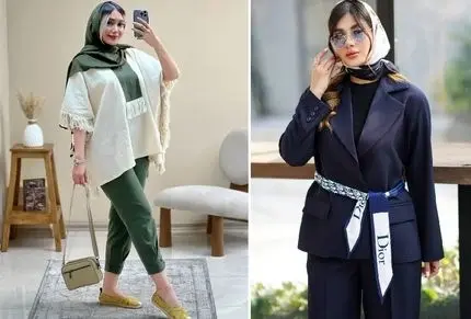 ایده های مانتو شلوار کرپ مازراتی؛ قیمت، لینک خرید و مدل های متنوع مانتو کتی کمردار مد