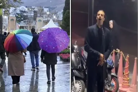 آواز خیابانی؛ من کجا و باران کجا نه از همایون از آقای خوش صدا کنار خیابابون