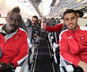 ورود کاروان پرسپولیس به استادیوم آزادی برای دیدار مقابل فولاد