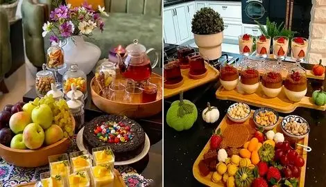 ایده تزیین میز پذیرایی شیک برا شب نشینی؛ دیزاینی که جلو فامیل و مهمون سربلندت میکنه