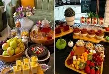 ایده تزیین میز پذیرایی شیک برا شب نشینی؛ دیزاینی که جلو فامیل و مهمون سربلندت میکنه
