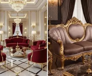 20 طرح و رنگ مبلمان فرانسوی کلاسیک؛ تنها سبکی که شیکی و اصالت از سر و رویش میبارد