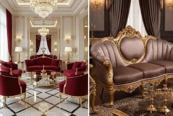20 طرح و رنگ مبلمان فرانسوی کلاسیک؛ تنها سبکی که شیکی و اصالت از سر و رویش میبارد