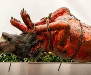 کباب سگ؛ سگ وحشی نازنازی و جمع کرد تو سلاخخونه از قفا گردن زد واسه پیتزا شدن