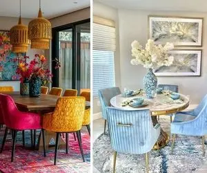 دکوراسیون های مختلف با میز ناهارخوری تازه مد شده؛ جولانی خاص با مدل های 4 و 8 نفره 