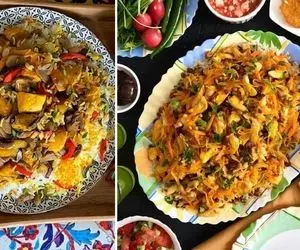 طرز تهیه پلو مخلوط خوشمزه با مرغ / طعم و مزه این قاطی پلو حرف نداره