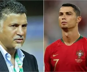 (عکس) تبریک دلنشین علی دایی به رونالدو برای آقای گلی