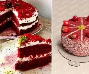 طرز تهیه کیک ردولوت با بهترین روش / ظاهر جذاب با بافت عالی؛ اصلا یه کیک همه چی تموم!