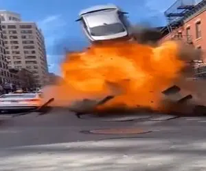 معماری طبیعت؛ لوله گاز زیر زمین از گرمای زیاد ترکید رو زمین قیامت به پا شد