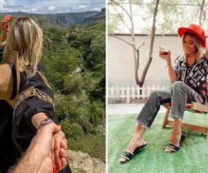 لباس خونگی حسرت برانگیز مینا مختاری زنِ بهرام رادان؛ چه شنبه یکشنبه پوشیده!؟