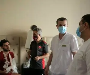 (عکس) اقدام جالب تاجیکستانی‌ها بعد از مصدومیت مهاجم پرسپولیس